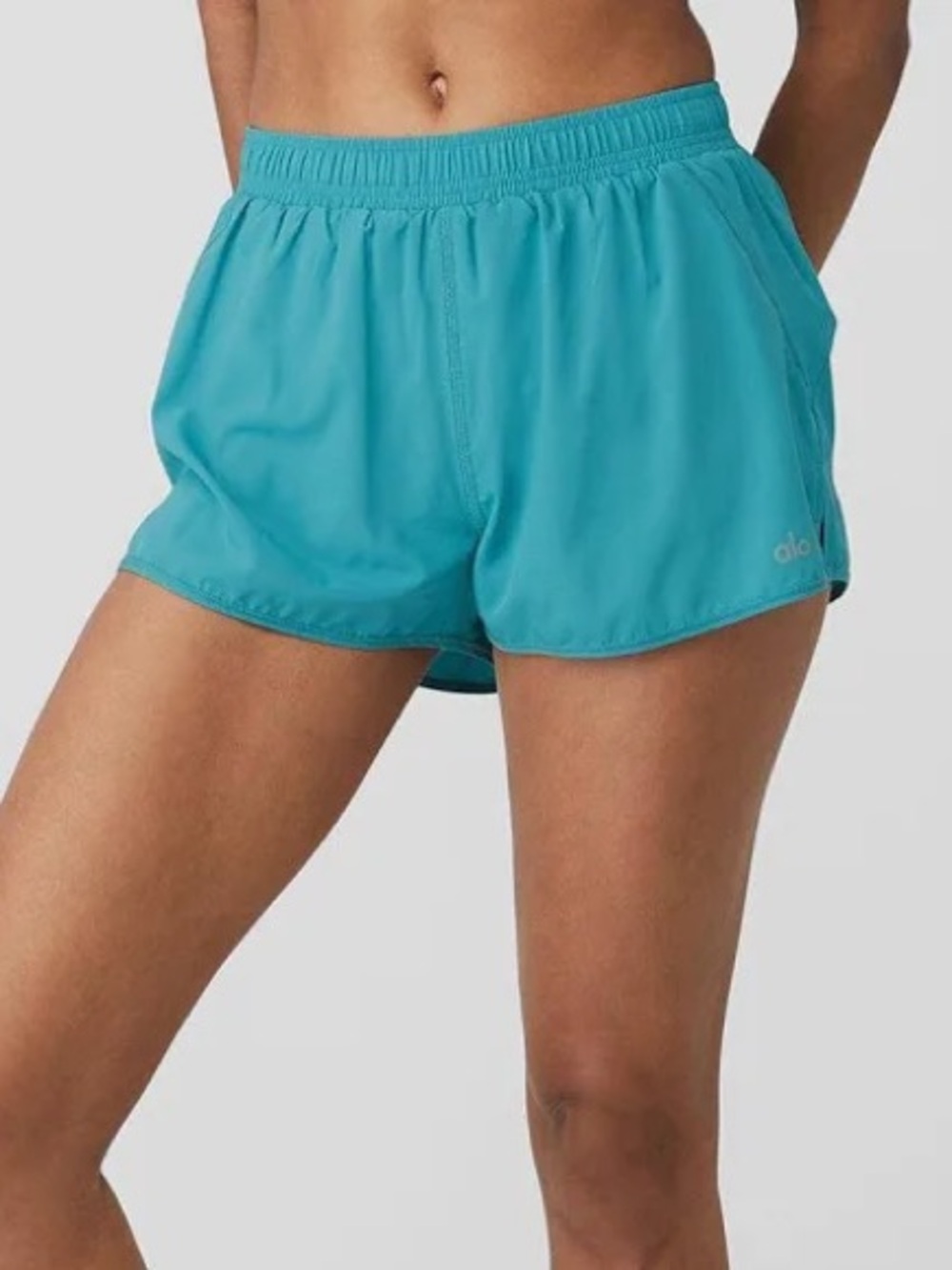 ALO Yoga Teal Stride Shorts - Picture 2 of 4